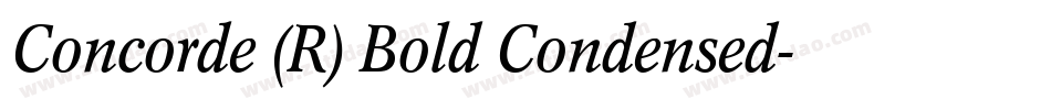 Concorde (R) Bold Condensed字体转换